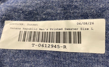 Load image into Gallery viewer, Banana Republic Mens Blue Heather Long Sleeve 1/4 Zip Pullover Sweater Size L
