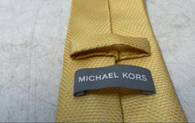 Load image into Gallery viewer, Michael Kors Mens Yellow Printed Adjustable Long Formal Designer Tie
