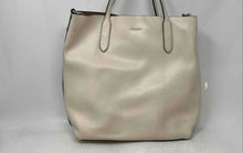 Load image into Gallery viewer, Coach Womens Thea White Pebbled Leather Double Handle Lined Tote Handbag
