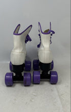 Load image into Gallery viewer, Seneca Girls Rink Master 7040N White And Purple Lace-Up Roller Skates Size 4
