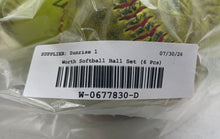 Load image into Gallery viewer, Set Of 6 Pieces Worth YWCS12 Yellow Practice Official League Softball Ball 12"
