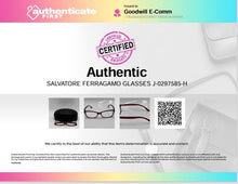 Load image into Gallery viewer, Authentic Salvatore Ferragamo Women's Burgundy Wine Glasses With Case

