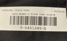 Load image into Gallery viewer, Zara Womens Black Long Sleeve Double Breasted Button Front Mini Dress Size M
