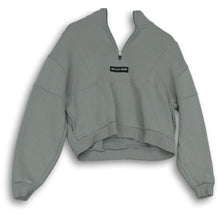 Load image into Gallery viewer, Pink Soda Sport Womens Gray Cotton Long Sleeve 1/4 Zip Pullover Sweatshirt Sz S
