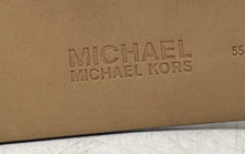 Load image into Gallery viewer, Michael Kors Womens 551802 Beige Signature Print Adjustable Waist Belt Size L
