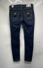 Load image into Gallery viewer, True Religion Womens Blue Denim Dark Wash Stretch Super Skinny Leg Jeans Size 26

