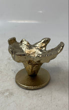 Load image into Gallery viewer, Textured Molten Rugged Rim And Round Pedestal Base Gold-Tone Napkin Ring

