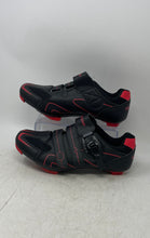 Load image into Gallery viewer, Kescoo Mens Black Red 3 Bolt Adjustable Strap Hook &amp; Loop Cycling Shoes Size 46
