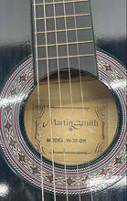 Load image into Gallery viewer, Martin Smith W-38-BK Black 6 String Acoustic Classical Guitar No Stand
