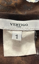 Load image into Gallery viewer, Vertigo Paris Womens Brown Long Sleeve V-Neck Pullover Blouse Top Size 1
