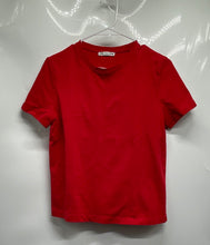 Load image into Gallery viewer, Zara Womens Red Short Sleeve Stretch Pullover T-Shirt Size Small
