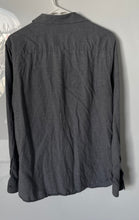 Load image into Gallery viewer, Calvin Klein Mens Dark Gray Slim Fit Long Sleeve Button-Up Shirt Size Medium
