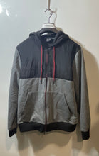 Load image into Gallery viewer, Armani Exchange Mens Gray Black Long Sleeve Pockets Full Zip Hoodie Size Large
