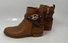 Load image into Gallery viewer, Michael Kors Womens Rory Brown Leather Side Zip Ankle Booties Size 8.5 M
