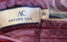 Load image into Gallery viewer, Arturo Calle Mens Red Slash Pockets Button Front Belt Loops Chino Shorts Size 30
