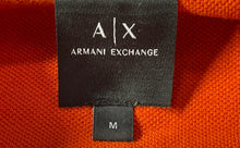 Load image into Gallery viewer, Armani Exchange Mens Orange Short Sleeve Collared Polo Shirt Size Medium

