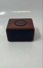 Load image into Gallery viewer, Tomax Mahogany Wood Crafted Cube Bluetooth Speaker &amp; Wireless Charger Not Tested
