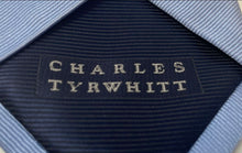 Load image into Gallery viewer, Charles Tyrwhitt Mens Blue Silk Keeper Loop Adjustable Pointed Tie
