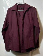 Load image into Gallery viewer, Pierre Cardin Mens Red Slim Fit Long Sleeve Spread Collar Dress Shirt Size Small
