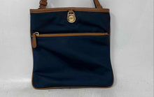 Load image into Gallery viewer, Michael Kors Womens Blue Brown Outer Pockets Adjustable Strap Crossbody Bag
