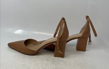 Load image into Gallery viewer, Antonio Melani Womens Beige Leather Pointed Toe Buckle Ankle Strap Heels Size 10
