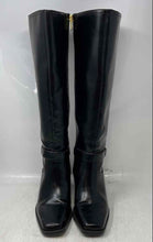 Load image into Gallery viewer, Vince Camuto Womens Black Block Heel Side-Zip Knee High Riding Boots Size 7M

