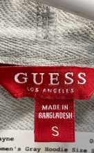Load image into Gallery viewer, Guess Womens Gray Glitter Logo Taping Long Sleeve Full-Zip Hoodie Size Small
