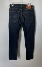 Load image into Gallery viewer, Levi's Mens 512 Blue Denim Dark Wash Pockets Skinny Leg Jeans Size 33x30
