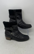 Load image into Gallery viewer, Earth Origins Womens Dolly Black Leather Round Toe Mid-Calf Booties Size 8 W
