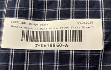 Load image into Gallery viewer, Banana Republic Mens Black White Plaid Long Sleeve Collared Dress Shirt Size L
