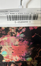 Load image into Gallery viewer, Lululemon Womens Black Floral Hotty Hot High-Rise Pull On Activewear Skort Sz 4
