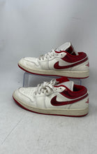 Load image into Gallery viewer, Nike Womens Air Jordan 1 Low HJ9338-106 White Red Sneaker Shoes Size 9.5
