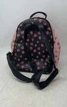 Load image into Gallery viewer, Juicy Couture Womens Black Pink Floral Print Faux Leather Inner Pocket Backpack
