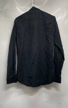 Load image into Gallery viewer, Armani Exchange Mens Black Cotton Slim Fit Button-Up Shirt Size Medium
