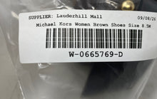 Load image into Gallery viewer, Michael Kors Womens Brown Studded Wedge Platform Slingback Heels Size 8.5M
