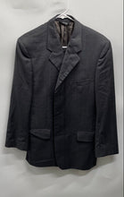 Load image into Gallery viewer, Pavone Mens Dark Gray Striped Long Sleeve Notch Lapel Three-Button Blazer Sz 40S
