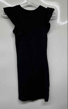 Load image into Gallery viewer, Zara Womens Black Crew Neck Short Flutter Sleeve Mini Dress Size Small

