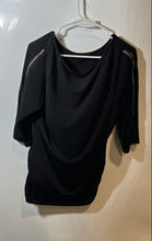 Load image into Gallery viewer, INC International Concepts Womens Black 3/4 Sleeve Cowl Neck Blouse Top Size M
