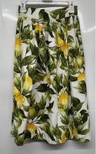 Load image into Gallery viewer, H&amp;M Womens Green Yellow Leaf Lemon Print Pleated Maxi Skirt Size 2
