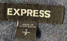 Load image into Gallery viewer, Express Mens Blue Cotton Long Sleeve Collared Button-Up Shirt Size Small
