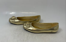 Load image into Gallery viewer, Pierre Dumas Womens Moni Gold Round Toe Buckle Slip-On Ballet Flats Size 7M
