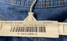 Load image into Gallery viewer, Zara Womens Blue Denim Stretch Pockets Front Tie Mini Skirt Size Small
