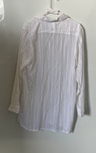Load image into Gallery viewer, Lauren Ralph Lauren Womens White Striped Long Sleeve Button-Up Shirt Size Large
