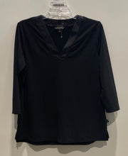 Load image into Gallery viewer, Banana Republic Womens Black V-Neck 3/4 Sleeve Pullover Blouse Top Size Small
