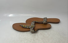 Load image into Gallery viewer, Coach Womens Multicolor Snake Print Slip-On Flat Thong Sandals Size 11B
