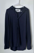 Load image into Gallery viewer, Zara Mens Blue Long Sleeve Spread Collar Button-Up Shirt Size XL
