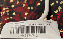 Load image into Gallery viewer, Michael Kors Womens Multicolor Print Long Sleeve Blouse Top Size Medium
