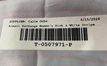 Load image into Gallery viewer, Armani Exchange Womens Pink White Striped Sleeveless Ruffle Mini Dress Size 2
