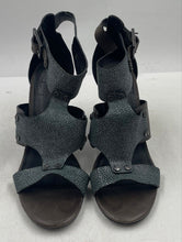 Load image into Gallery viewer, Authentic Tory Burch Womens Teagan Brown Gray Leather Gladiator Heels Size 6.5M
