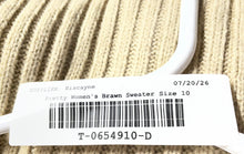 Load image into Gallery viewer, PrettyLittleThing Womens Brown Ribbed Knitted Pullover Cropped Sweater Size 10P

